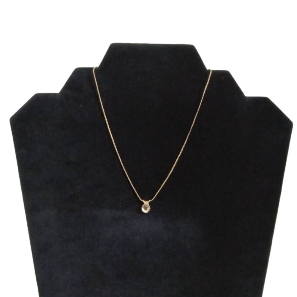 Lauren Conrad Gold Toned Dainty Lightweight Rhinestone Pendant Fashion Necklace